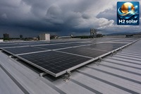 Sistem Pemasangan Panel Surya H2 Solar C&I untuk Atap Datar dengan Ballast atau Penjepit Atap Logam, Rak PV Lengkap