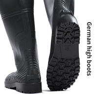 Bottes de pêche unisexes imperméables et durables en nylon et caoutchouc chloroprène, personnalisables OEM, en tissu tricoté respirant en polyester