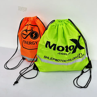 Sac à cordon en tissu Nylon 210D imprimé personnalisé avec Logo