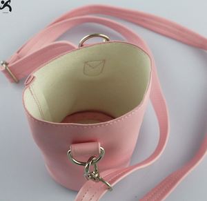 Pink PU Leather Cold and <b>Hot</b> Beverage Sleeve Reusable <b>Bottle</b> Sleeve <b>Water</b> <b>Bottle</b> Sleeves with <b>Bottle</b> Holder <b>Strap</b> - Product Image 4