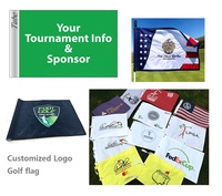 Drapeau de trou de golf personnalisé 124TH US OPEN en polyester/nylon brodé, drapeaux de parcours de golf PGA 33x45cm, cadeau de tournoi en boîte