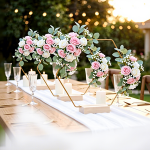 Couronne en métal en forme de cœur de 30 cm, décorations pour fêtes d'anniversaire et de mariage DIY - Product Image 5