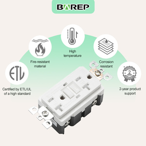 Prise GFCI anti-effraction 20A, résistante aux intempéries, avec auto-test automatique, disjoncteur différentiel, homologuée UL - Product Image 4