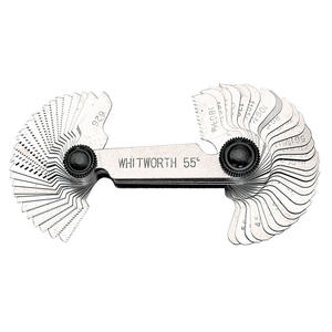 Fervi 58-Blade Medidor de paso de roscas Whitworth de 55 grados para herramientas de machos y terrajas - Product Image 1