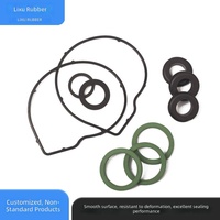 Cincin Penyegel Silikon Hitam Suku Cadang Industri Karet Fluororubber Karet Nitril Komponen Berbentuk Aneka Ragam Model LX-0071 Zhejiang