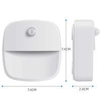 Deux veilleuses LED réglables avec nouvelle conception de capteur de mouvement de batterie pour chambre salon cuisine maison éclairage intelligent