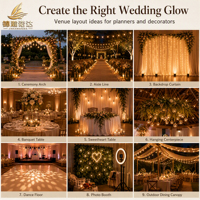 Lustre en cristal acrylique de qualité supérieure, 15 lumières, éclairage pour événements de mariage, décoration de plafond pour salle de banquet