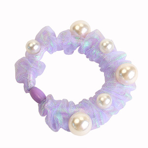 ที่มัดผมทำจากผ้าไหมไข่มุกสำหรับผู้หญิงที่มัดผมไข่มุกไข่มุกติดโลโก้ได้ตามต้องการสีสันฤดูร้อน - Product Image 6