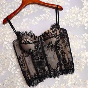 Camisola ostentosa de cristal para mujer, corsés con diamantes de imitación, plumas, diseño de flores, otoño, A092 - Product Image 1