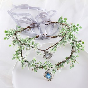 Couronne de mariage faite <span class=keywords><strong>à</strong></span> la main style forêt, diadème en cristal et diamant, accessoires de mariée en gros - Product Image 1