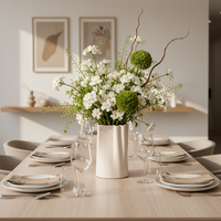 Vase en céramique émaillée colorée style crème française, bouche à pétales froissés, pot en porcelaine pour fleurs séchées hydroponiques, décoration créative pour la maison