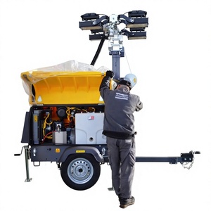 Tour d'éclairage LED Atlas Copco <span class=keywords><strong>V7</strong></span>+ SMD, portée 7360m, blanc neutre 4100K, Ra50, dimmable, portable, moteur diesel pour l'exploitation minière nocturne - Product Image 1