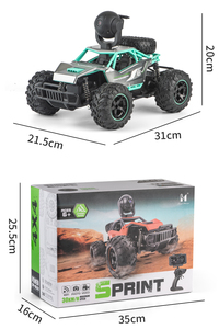 Voiture télécommandée haute vitesse en alliage 1:14 - Télécommande anti-interférence 2,4 G, lumières, transmission vidéo en temps réel par Wi-Fi, 90 °   Caméra rotative - Product Image 6