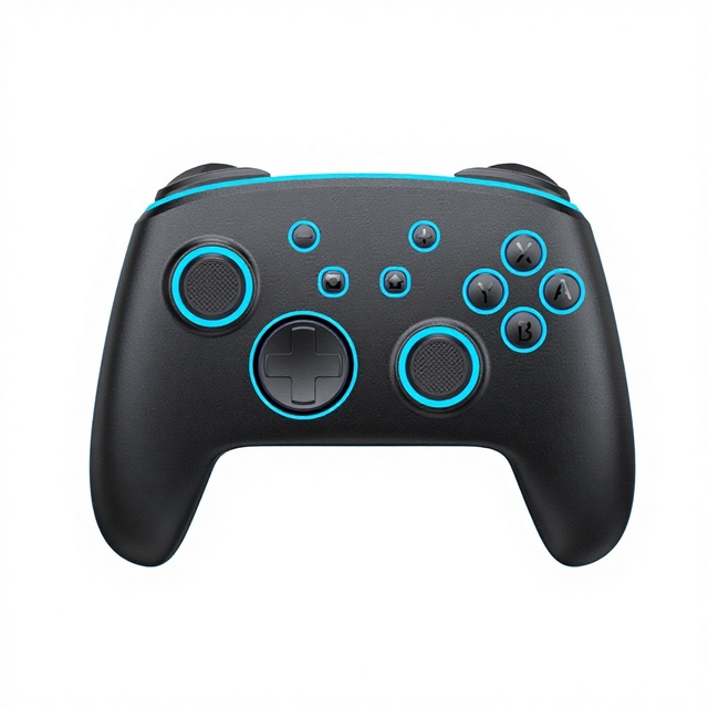 LinYuvo United Travel for Pro for Wireless Game Controller Metal Joystick Colorful Lighting Motion Sensing Macro