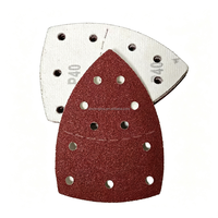 Papier abrasif triangulaire 152x105mm 11 trous, grain 40-600, pour ponceuse à souris, ponçage du bois détachable, Lijas Abrasivos
