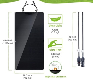Système solaire photovoltaïque 18V 24V 180W, panneaux solaires semi-flexibles pour camping-car, bateau, cabane, fourgon, voiture, systèmes hors réseau - Product Image 2