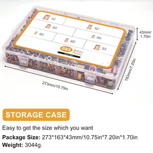 Rivet Nuts 885 Pcs Boxed Set Carbon Steel Flat Head Zinc Plated DIN Standard Rivet With Washer - Product Image 4