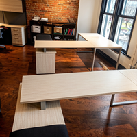 Table de réunion personnalisée de forme ronde, ovale, en L ou courbée, avec structure en acier, vente en gros, solution de bureau complète, fabricant