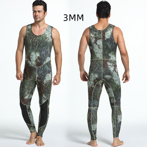 Protection de sécurité Combinaison de pêche Néoprène naturel 3mm 5mm 7mm Chaud Camouflage À Capuche Chasse Combinaison De Plongée Combinaison - Product Image 6