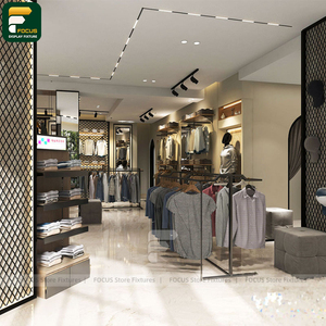 ราวแขวนเสื้อผ้าพร้อมราวต่อขยายสำหรับจัดแสดงเสื้อผ้าในร้านค้าปลีก - Product Image 3