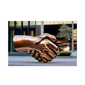 Statua del parco di grandi dimensioni bronzo pregando mani scultura - Product Image 6