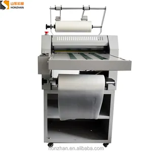 Kualitas Baik 400Mm Lebar Gulungan Laminator Sampul Buku Mesin Laminating 6.5 Meter Per Menit