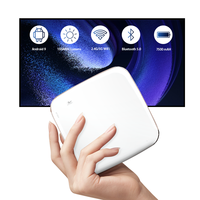 Mini projecteur intelligent Android DLP WiFi Miracast Batterie rechargeable intégrée 4K Vidéo Home Cinéma Projecteur pour appareils mobiles