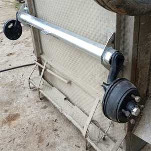 Llanta a buen precio con abrazadera, <span class=keywords><strong>rueda</strong></span> <span class=keywords><strong>Jockey</strong></span> neumática, eje de torsión de acero sin freno - Product Image 6