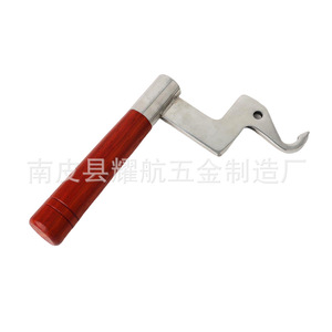 Manija para Chimenea Yaohang, Madera Maciza Marrón Rojizo, Acero Inoxidable, Estilo Moderno y Simple para Puerta de Chimenea - Product Image 1