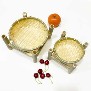 Panier de rangement en bambou tissé à la main, corbeille de fruits créative - Product Image 3