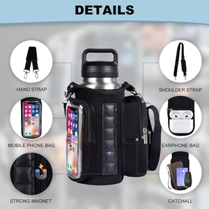 <span class=keywords><strong>Sac</strong></span> de sport magnétique en néoprène avec écran tactile transparent pour téléphone, pour hommes et femmes, avec porte-bouteille et bandoulière - Product Image 4