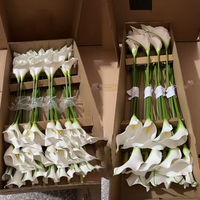 Prix Usine Grande Taille Lys Calla Artificiel en EVA Fleur au Toucher Réel pour Centre de Table Décoration