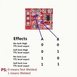 Module de capteur tactile TTP223, interrupteur capacitif à bouton-poussoir autobloquant, transformation monocanal - Product Image 4
