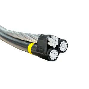 Triplex Cables Code Name Albus 6-7 AWG Overhead ABC Aerial Bundled Cable Electrical Wire Aluminum Abc Cable