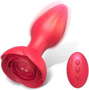 Plugue vibrador para bunda anal, plugue projétil com controle remoto, rosa, brinquedo sexual vibratório, plugue rosa