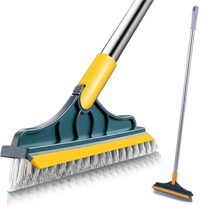 Cepillo de limpieza para el hogar, herramientas de limpieza para el baño, raspador de silicona, cepillo para inodoro, Cepillo giratorio para limpiar azulejos - Product Image 1