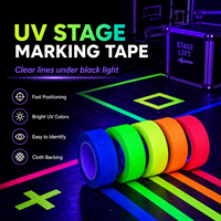 Cinta Adhesiva para Escenarios, Sin Residuos, de Tela Mate, 0.2mm x 50mm x 10m, para Fotografía, Teatro, Estudio y Eventos en Vivo