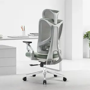 Fabricant de chaises d'ordinateur ergonomiques à dossier haut, confortables, réglables, pivotantes, en maille, chaises de bureau de direction pour patron