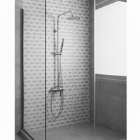 Ensemble de douche mural multifonctionnel Momali avec pommeau thermostatique en laiton et jet doux pour salle de bain