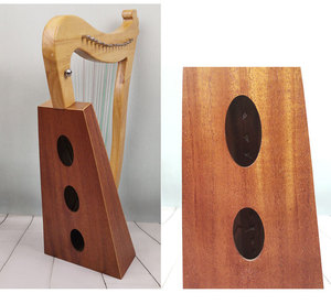 Instrumento de cuerda de alto grado de diseño elegante, exquisitos patrones tallados, madera de melocotón, arpa de Lira de 15 cuerdas - Product Image 6