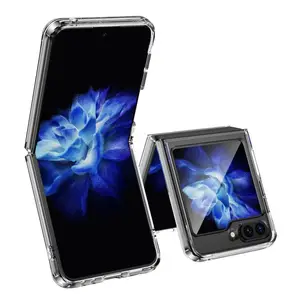 Per Samsung Galaxy Z Flip5 5G custodia pieghevole per PC in TPU trasparente Cover Flip Mobile Anti-goccia