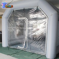 Tente de peinture automobile gonflable d'extérieur personnalisable avec tissu PVC imperméable et résistant aux UV, installation facile