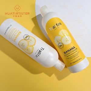Huati Sifuli Tralifas 750ml Banane Fruit Shampooing et revitalisant Dommages Réparé Nourrissant Hydratant Cheveux <span class=keywords><strong>Spa</strong></span> - Product Image 5