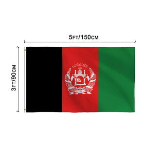 Bandera afgana <span class=keywords><strong>de</strong></span> 3x5 pies, costura doble <span class=keywords><strong>de</strong></span> alta calidad, con dos ojales, para exteriores, Flying, 100% <span class=keywords><strong>de</strong></span> poliéster - Product Image 2