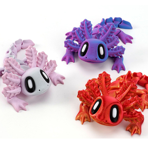 Vashine Salamandre géante imprimée en 3D en PLA, avec aimant de réfrigérateur, jouet animal flexible en cristal amusant pour enfants - Product Image 5