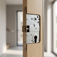 Serrure à mortaise silencieuse pour marché russe, boîtier de serrure magnétique pour portes intérieures en PVC et en bois