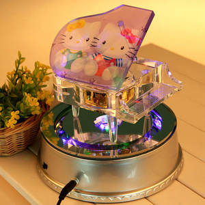 Amore Rosa Fiori di Luce Viola Di <span class=keywords><strong>Music</strong></span> Box di Cristallo Per I Regali Di Natale - Product Image 2