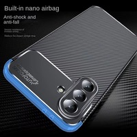 Étui de téléphone portable texturé en fibre de carbone de style professionnel pour Samsung A56 A26 A14 A54 S24 S24Ultra S25Ultra étuis de couverture arrière