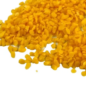 LBW01 Wholesale Yellow Organic Beeswax Flakes Pure Raw Material for DIY Candle Making