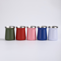 Precio de Fábrica, Vasos Térmicos de Acero Inoxidable Aislados Personalizados de 8oz, Taza para Yerba Mate con Cuchara, Taza de Regalo Ecológica